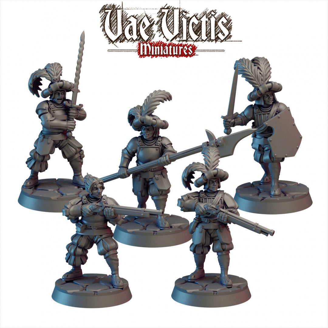 Human Elite Mercenaries 2 Unit by Vae Victis Miniatures