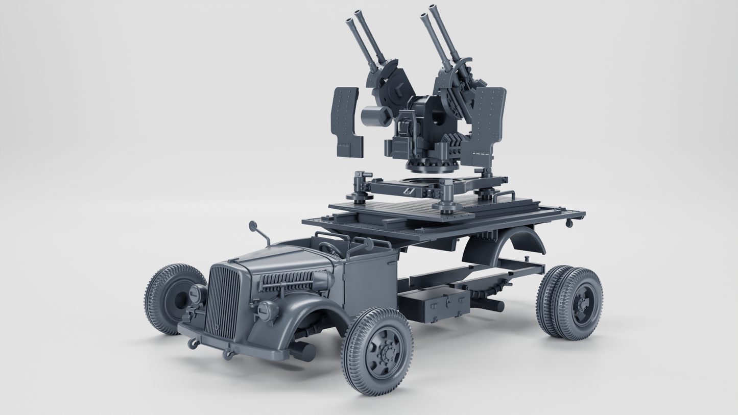 Opel Blitz mit Flak38 AA Gun (Quad) Truck by Wargame3D