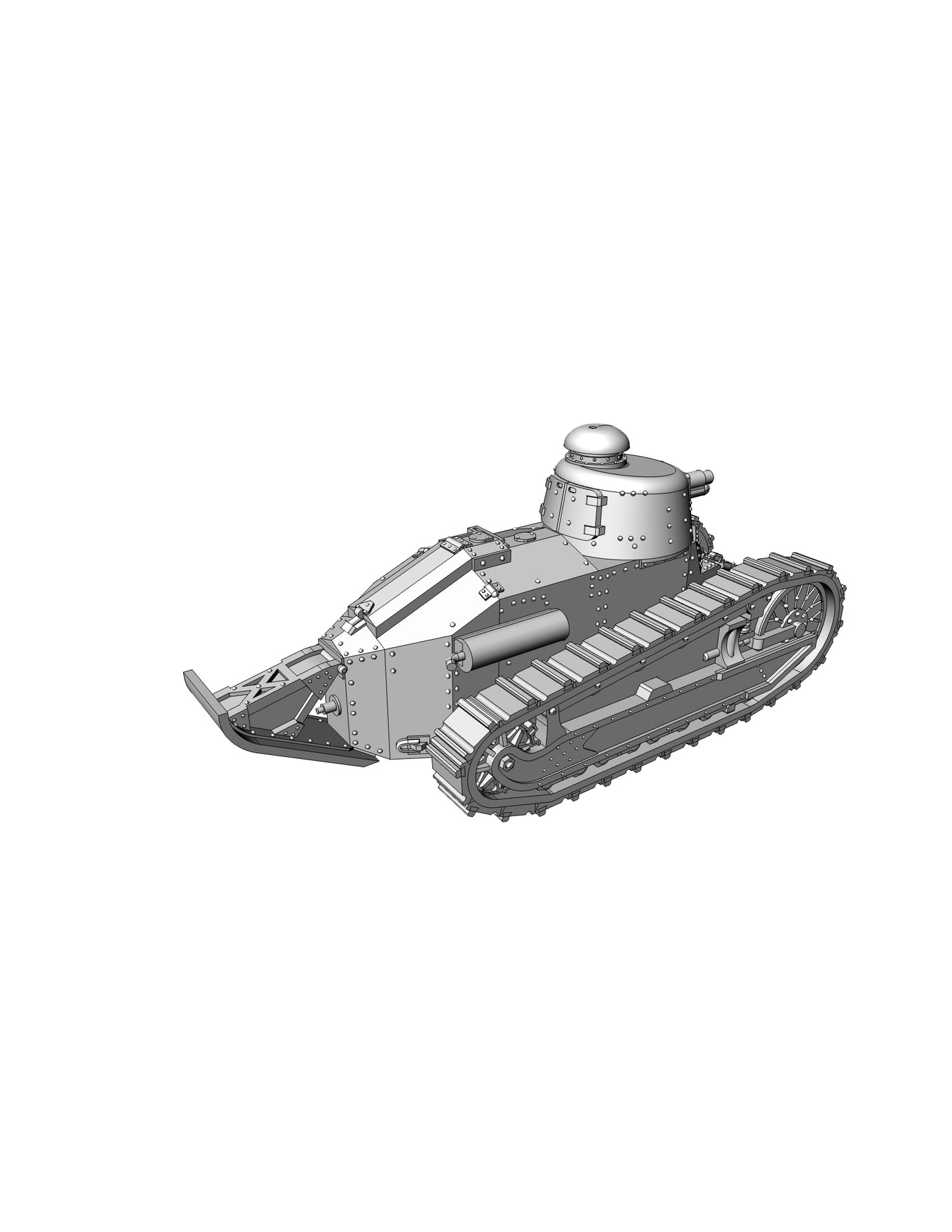 Renault FT-17 Tank with 37mm cannon by Wargame3D