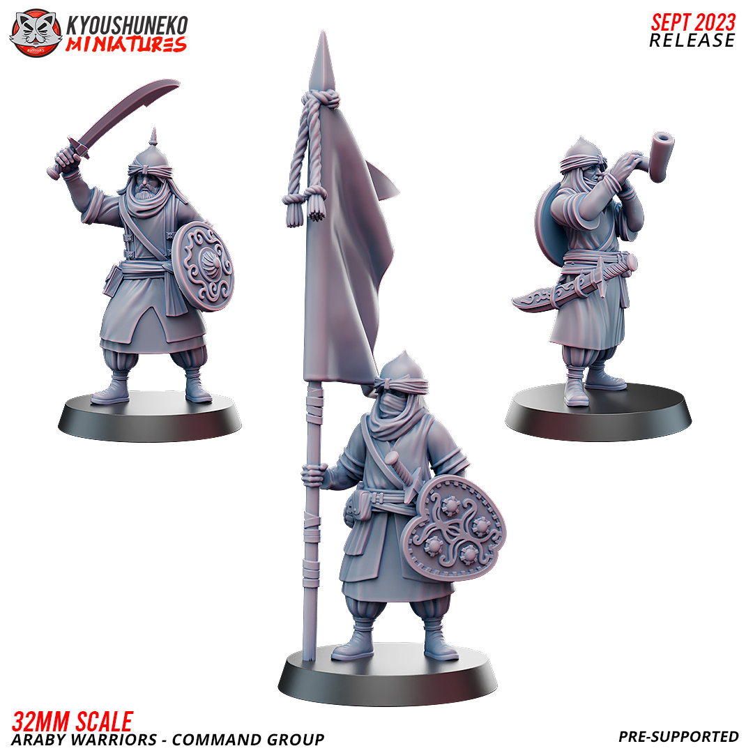 Araby Warriors with Spears Unit by Kyoushuneko Miniatures