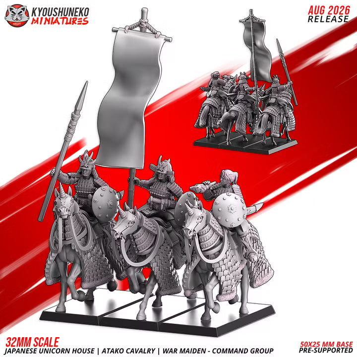 Atako Cavalry — War Maiden Command Group by Kyoushuneko Miniatures