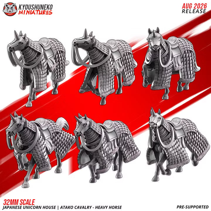 Atako Cavalry — Heavy Horse by Kyoushuneko Miniatures
