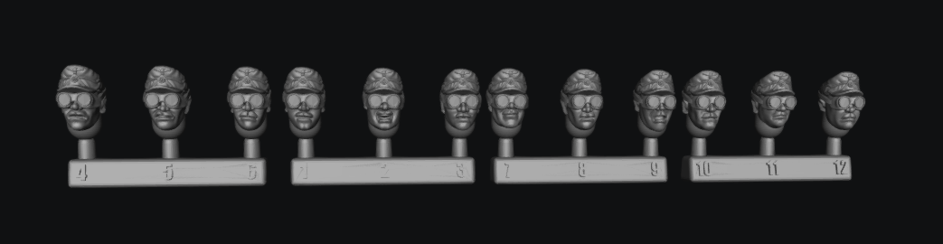 Afrika Korps Head Swap Option Schutzen by W3 Wargaming