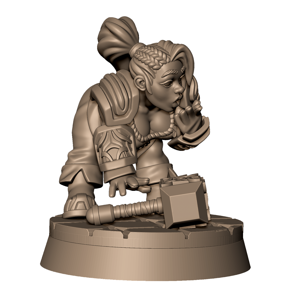 Dwarf Blacksmith Pinup by Menagerie Miniature