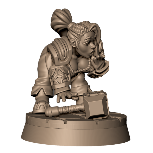 Dwarf Blacksmith Pinup by Menagerie Miniature