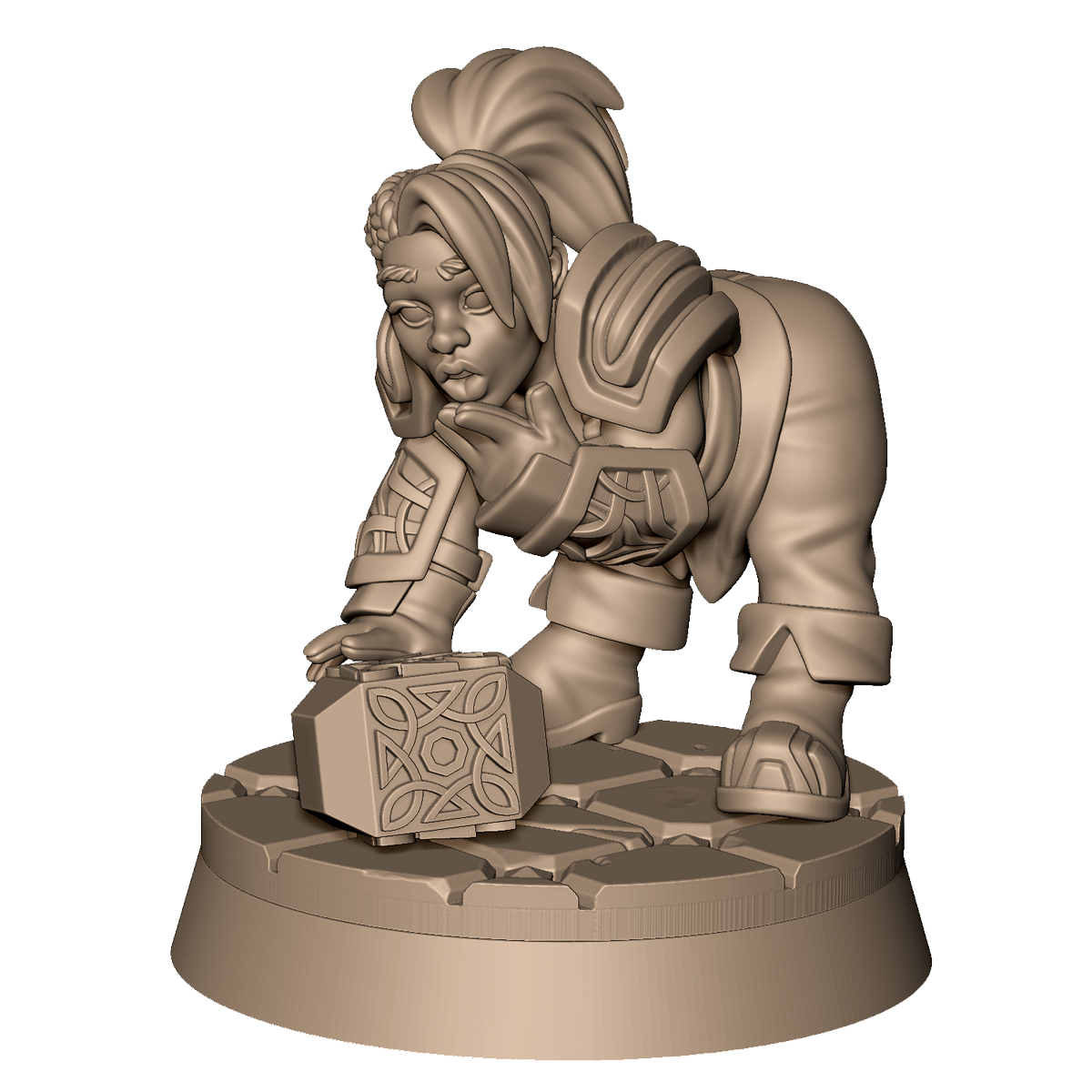 Dwarf Blacksmith Pinup by Menagerie Miniature