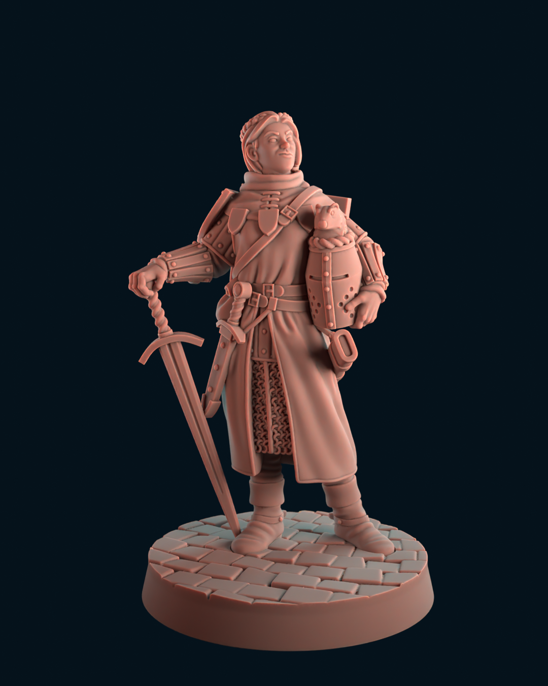 Female knight by kool kiwi Miniatures