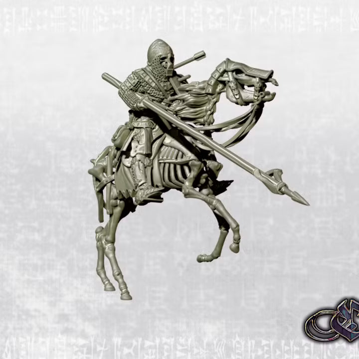 "Revived Don Pero Xil on horse - Dark 14th century" by Ezipion miniatures