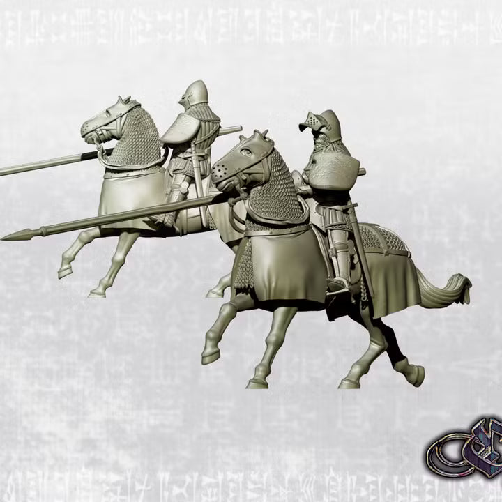 "Fernán Pérez de Andrade on horse - 14th century" by Ezipion miniatures