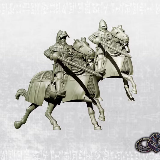 « Fernán Pérez de Andrade à cheval - XIVe siècle » par Ezipion miniatures