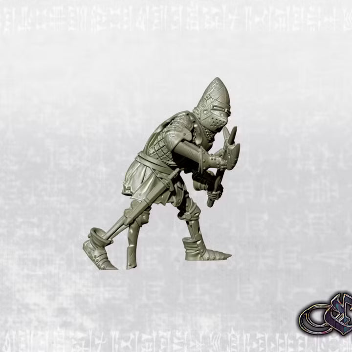 "Revived Man-at-arms with heavy armour on foot - Dark 14th century" by Ezipion Miniatures