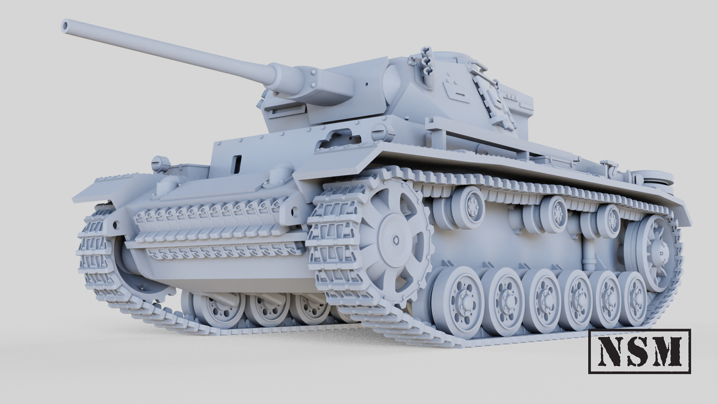 Panzer III ausf K Command Tank by Night Sky Miniatures.