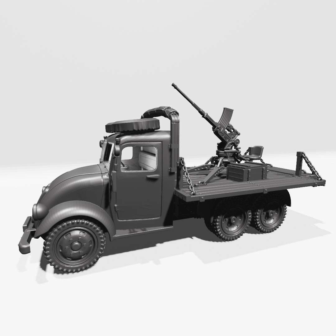 Tatra 82 Medium Truck with 20mm AA Gun by Wargame3D