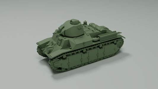 Renault D-2 Tank by Wargame3D