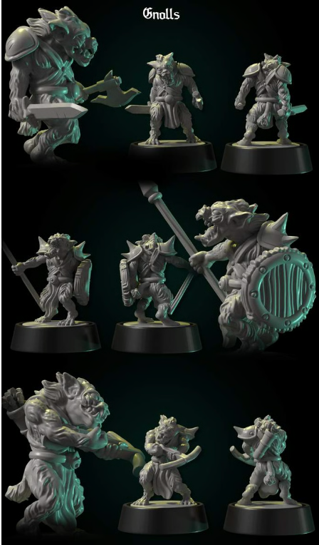 Gnoll Set by DDF Miniatures and Models