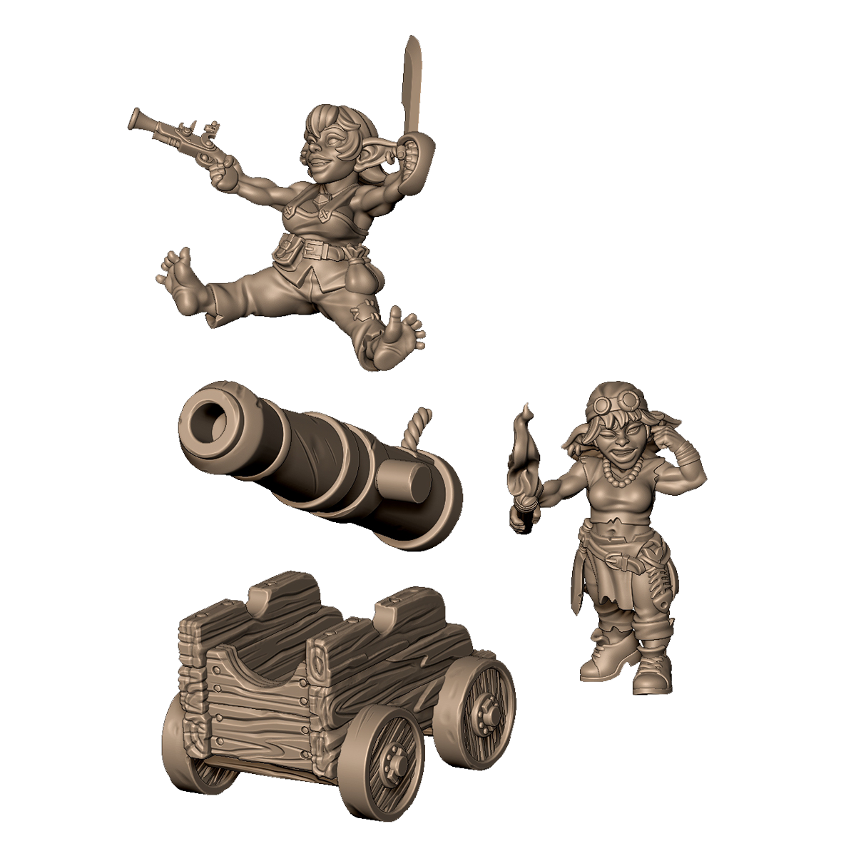 Goblin Cannon Crew by Menagerie Miniature