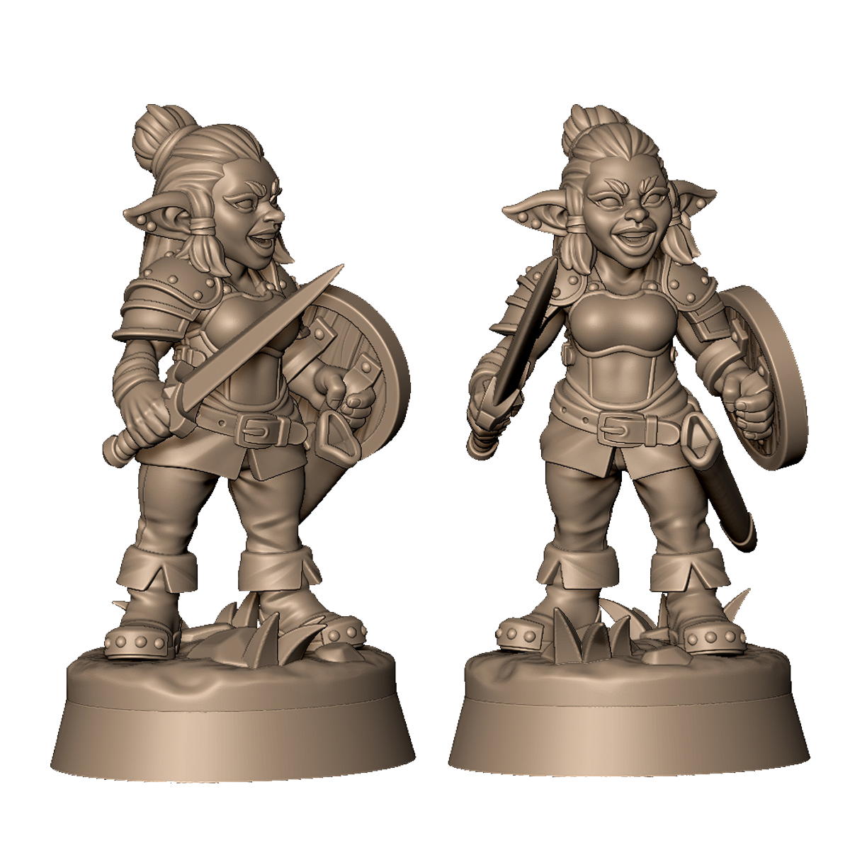 Goblin Female Guard 1 by Menagerie Miniature