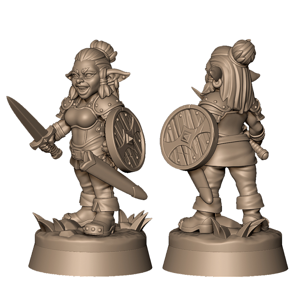 Goblin Female Guard 1 by Menagerie Miniature