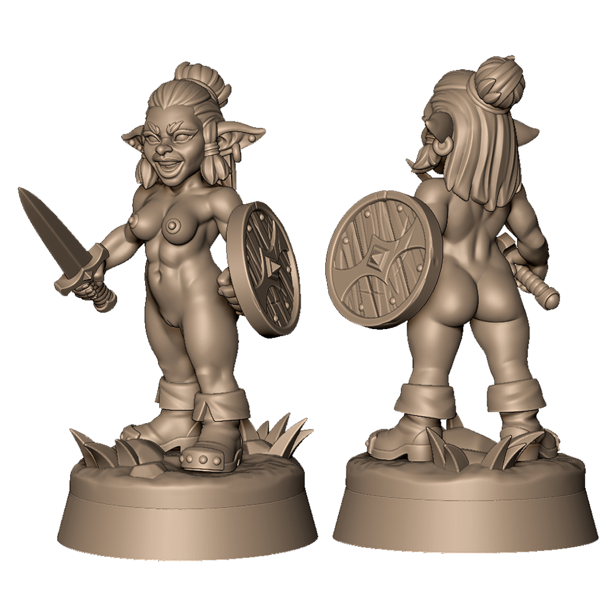 Goblin Female Guard 1 by Menagerie Miniature