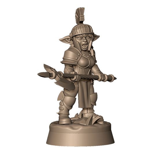 Goblin Female Guard 2 by Menagerie Miniature