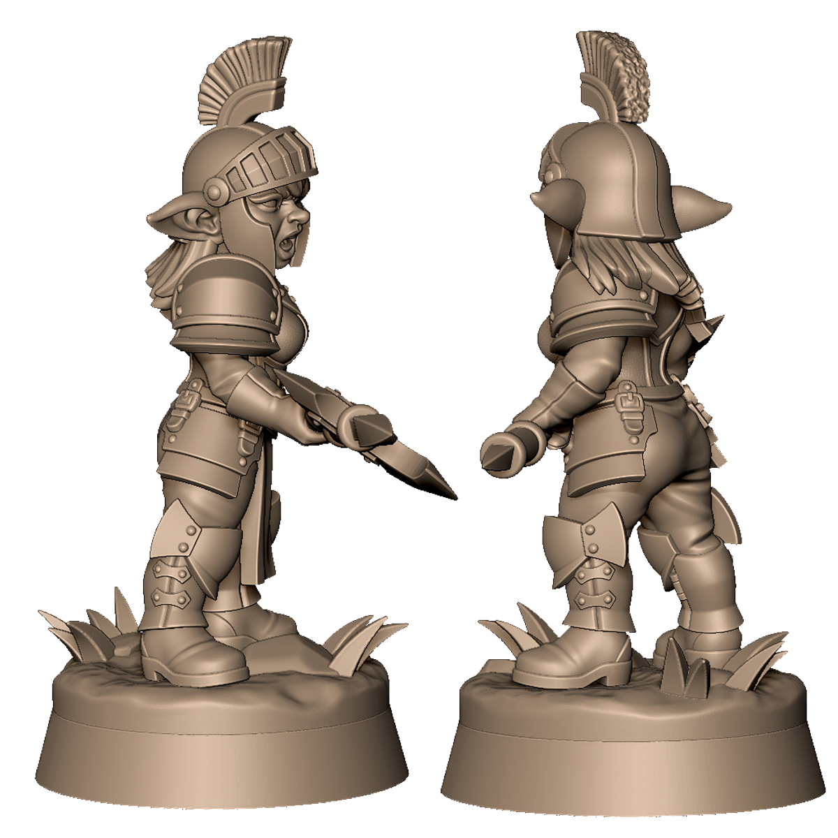 Goblin Female Guard 2 by Menagerie Miniature