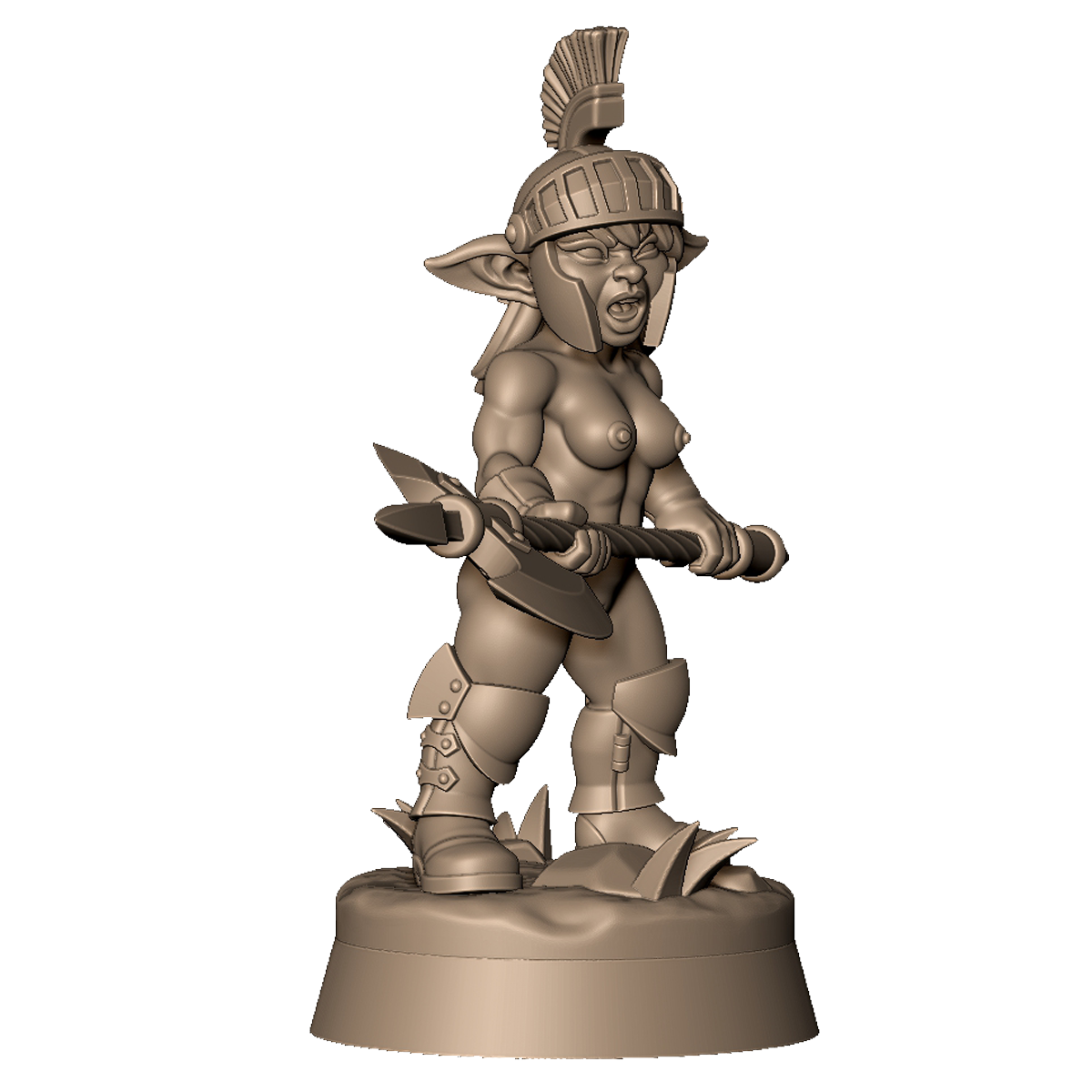 Goblin Female Guard 2 by Menagerie Miniature