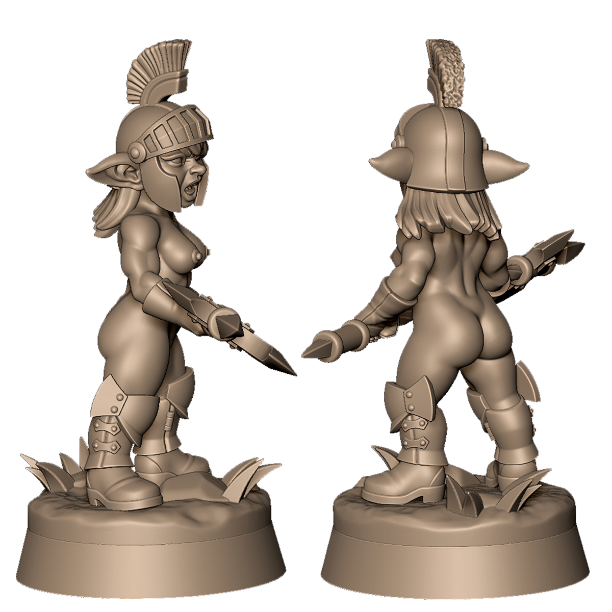 Goblin Female Guard 2 by Menagerie Miniature