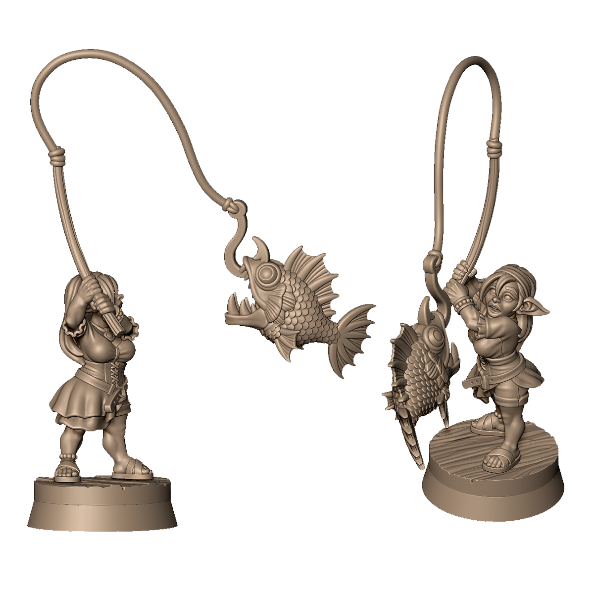 Goblin Fisher Lady by Menagerie Miniature