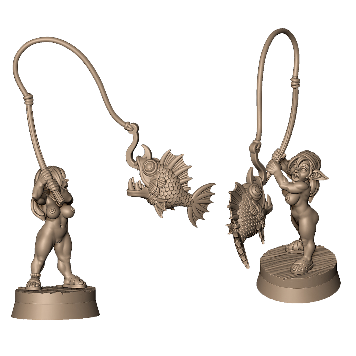 Goblin Fisher Lady by Menagerie Miniature