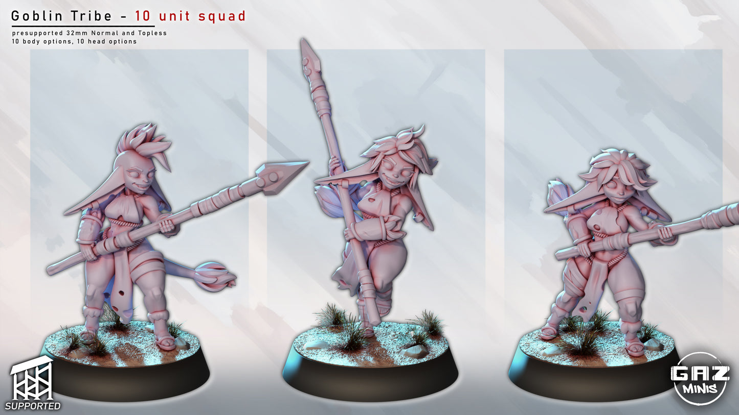 Goblin Tribe – 10 Goblin unit by Gaz Minis.
