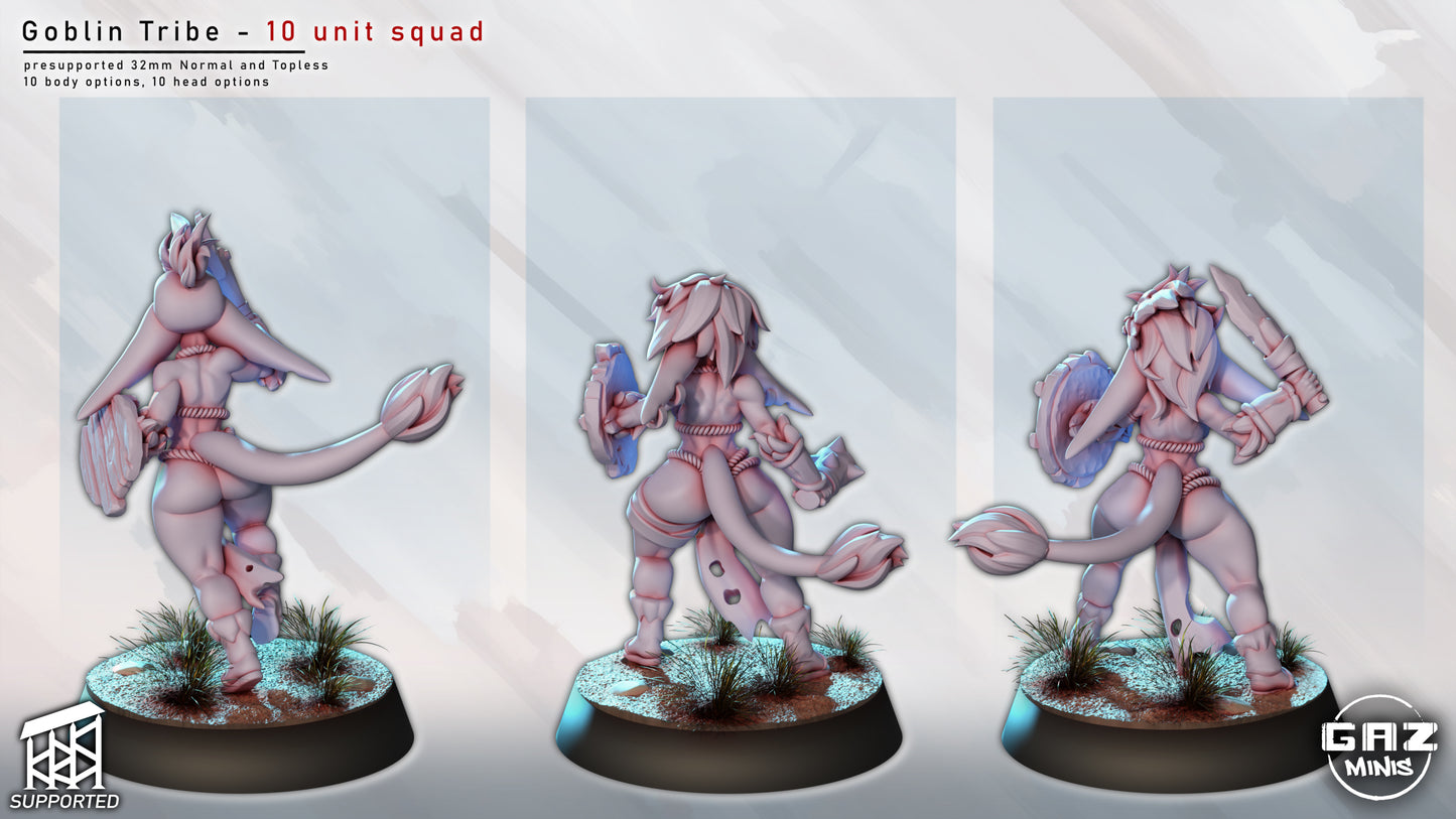 Goblin Tribe – 10 Goblin unit by Gaz Minis.