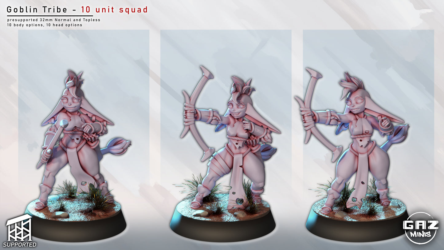 Goblin Tribe – 10 Goblin unit by Gaz Minis.