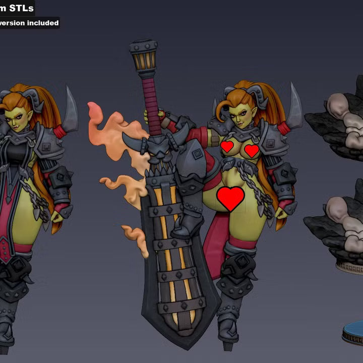 Graka Orc Iron Warrior by Gaz Minis
