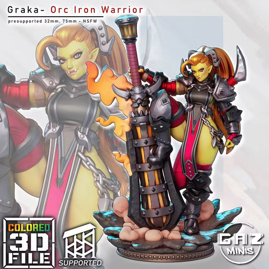 Graka Orc Iron Warrior by Gaz Minis