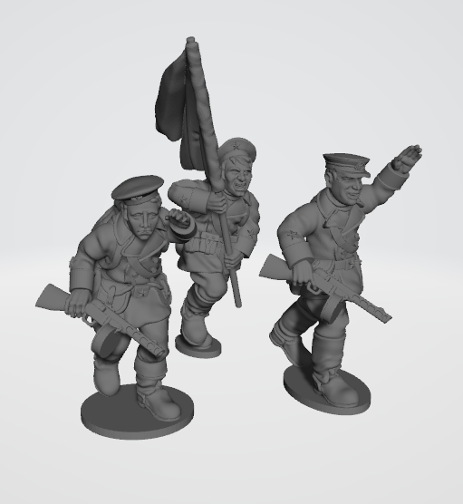 Soviet Naval HQ Team by Flank March Miniatures