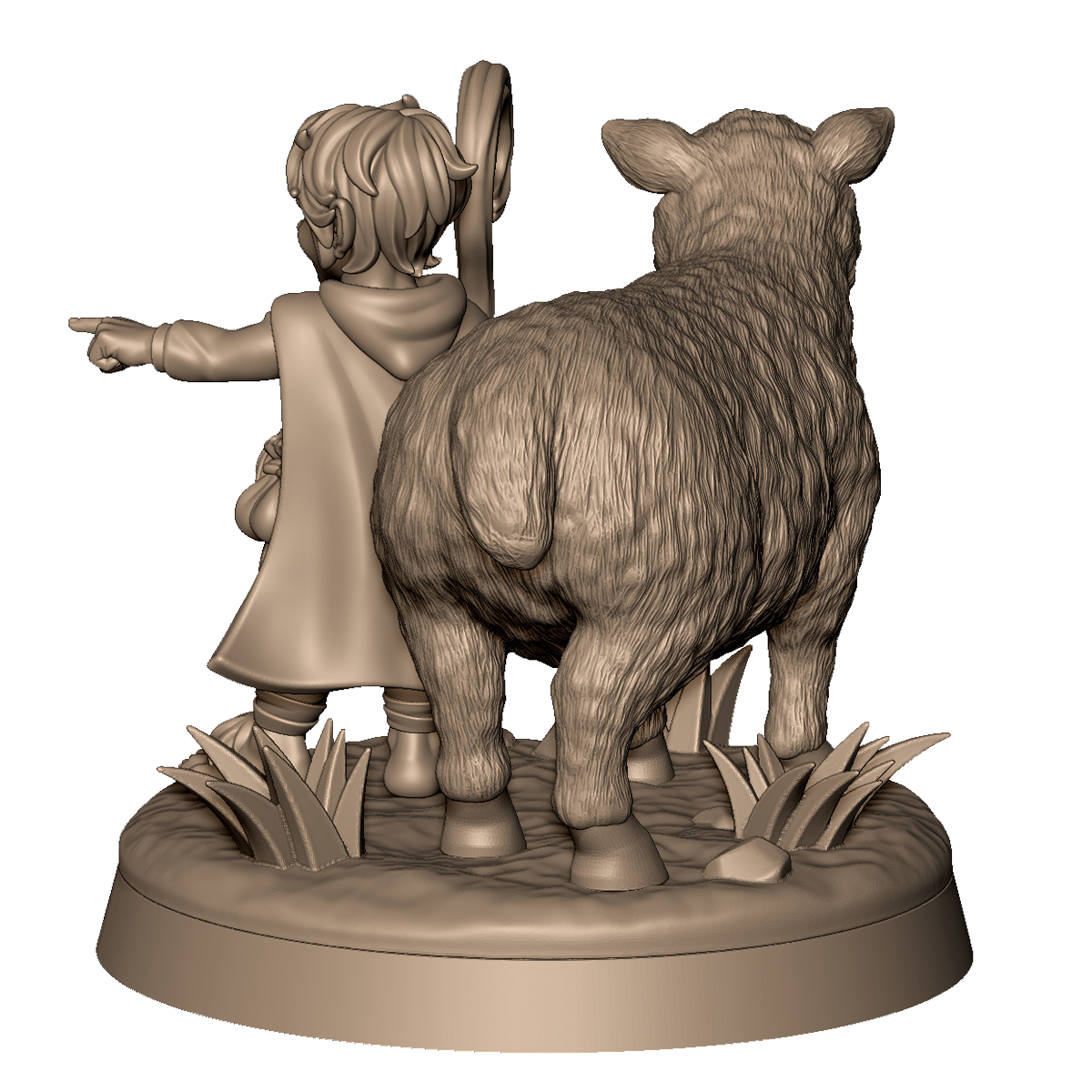 Halfling Shepherd 1 by Menagerie Miniature