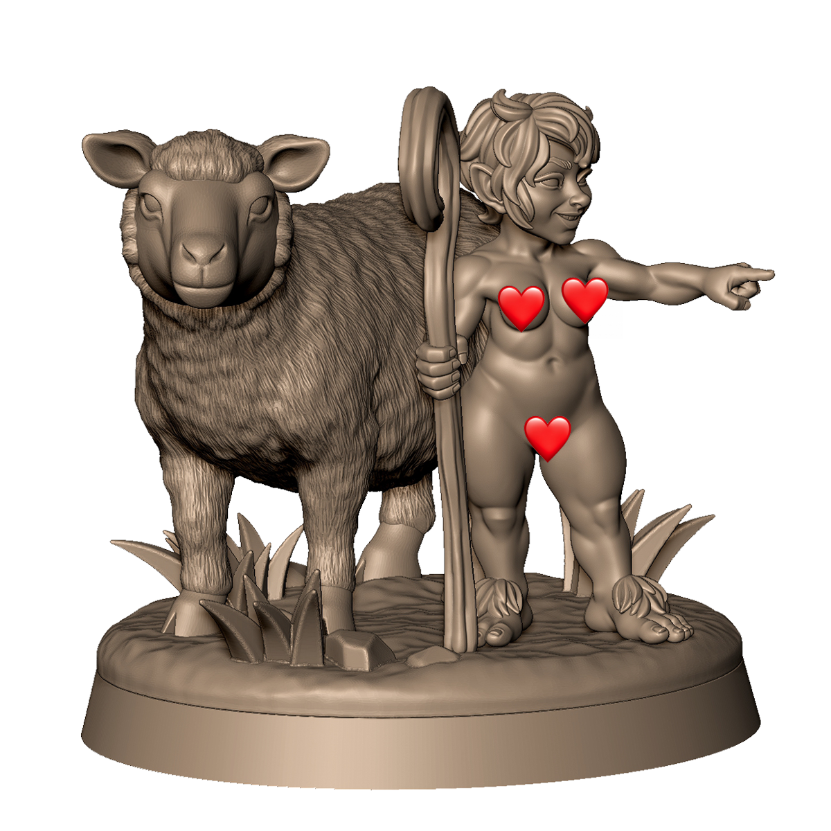 Halfling Shepherd 1 by Menagerie Miniature