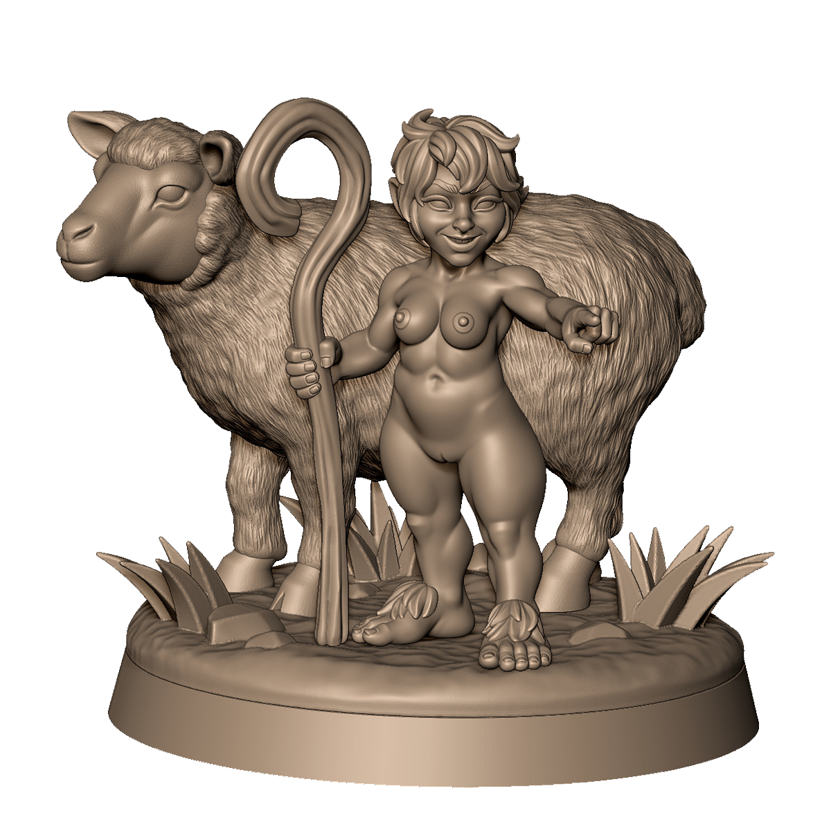 Halfling Shepherd 1 by Menagerie Miniature