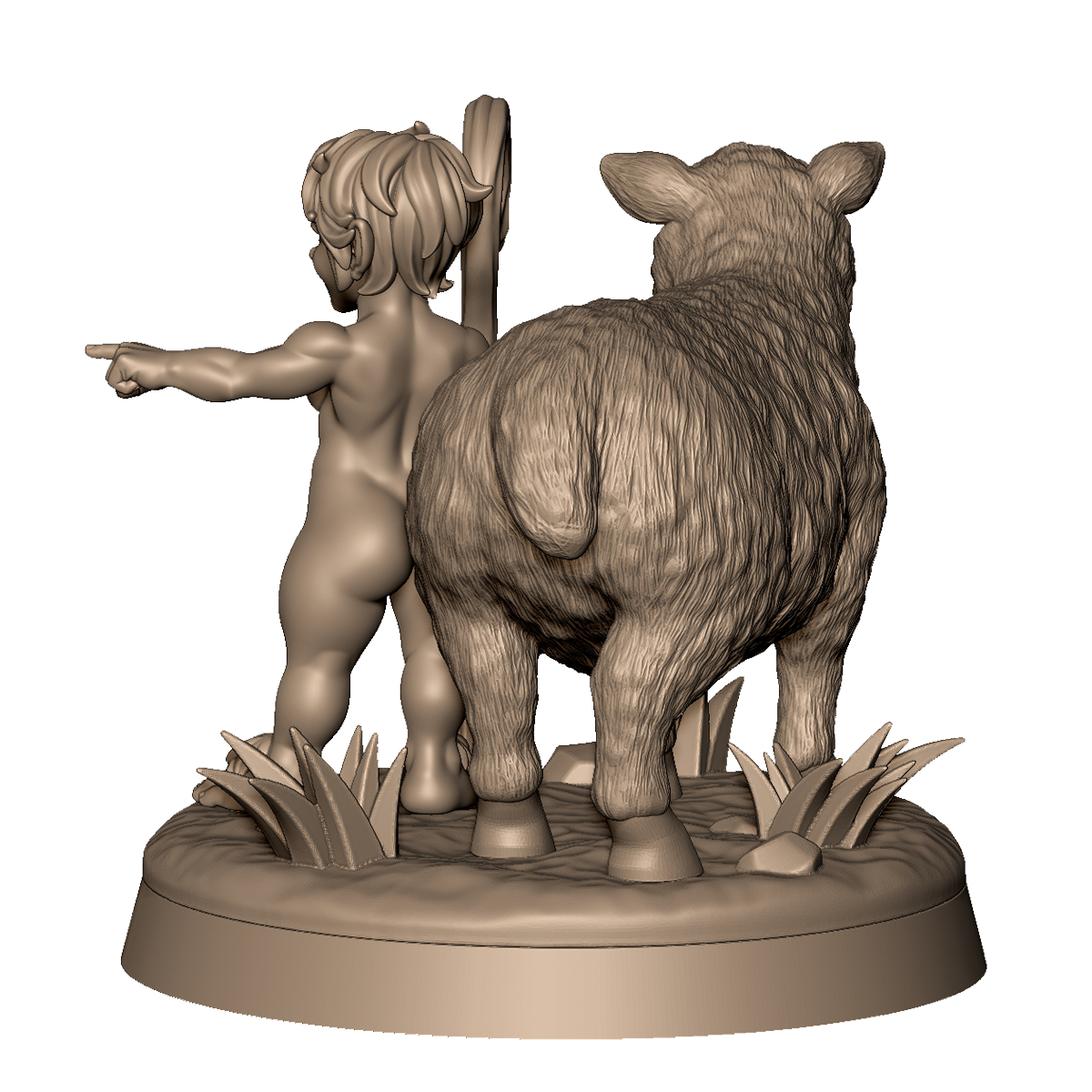 Halfling Shepherd 1 by Menagerie Miniature