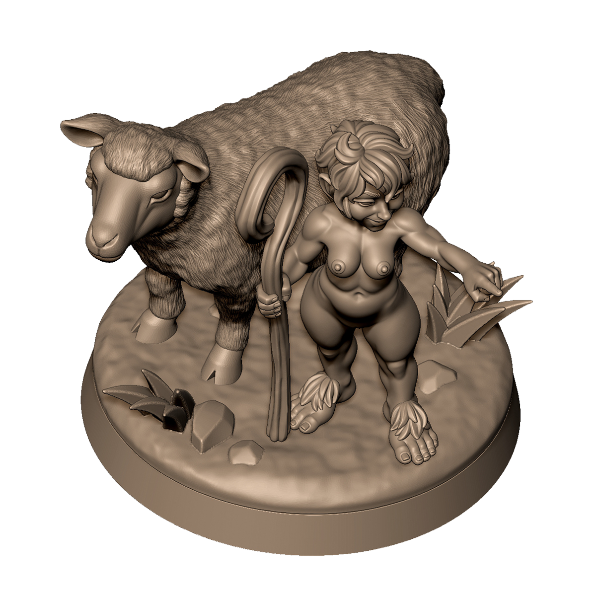 Halfling Shepherd 1 by Menagerie Miniature