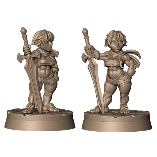 Halfling Warrior 1 by Menagerie Miniature