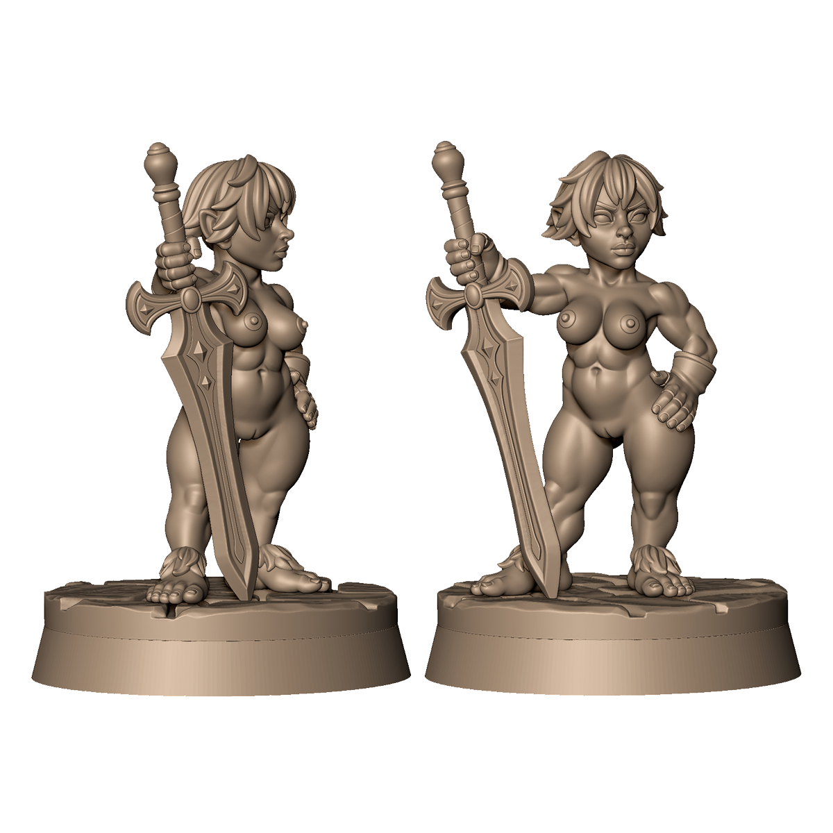 Halfling Warrior 1 by Menagerie Miniature