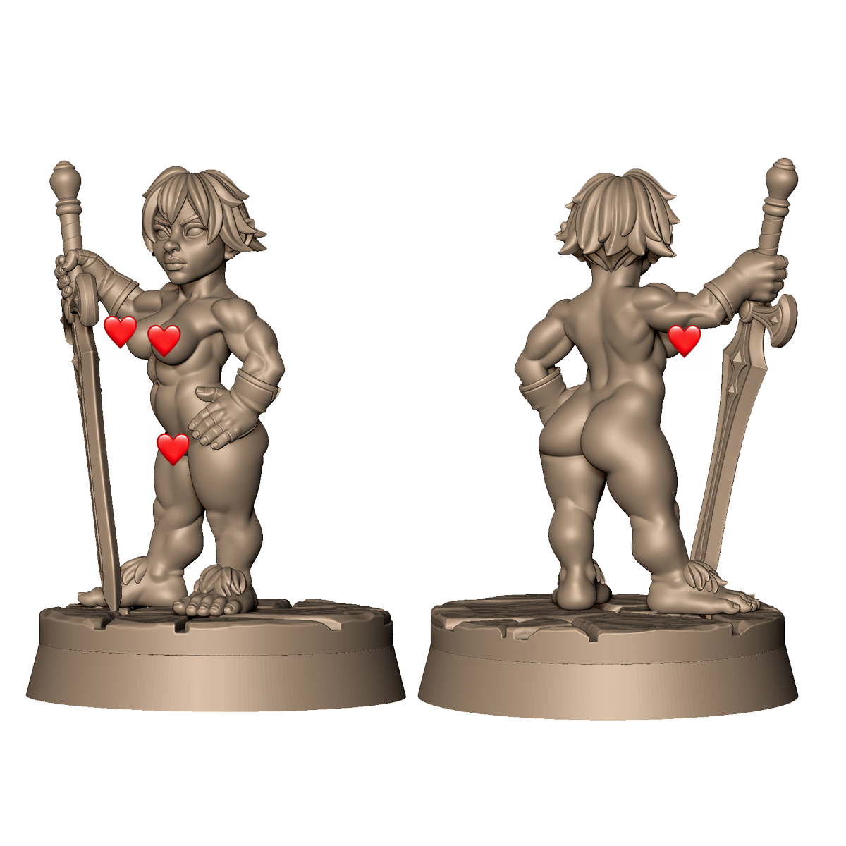 Halfling Warrior 1 by Menagerie Miniature