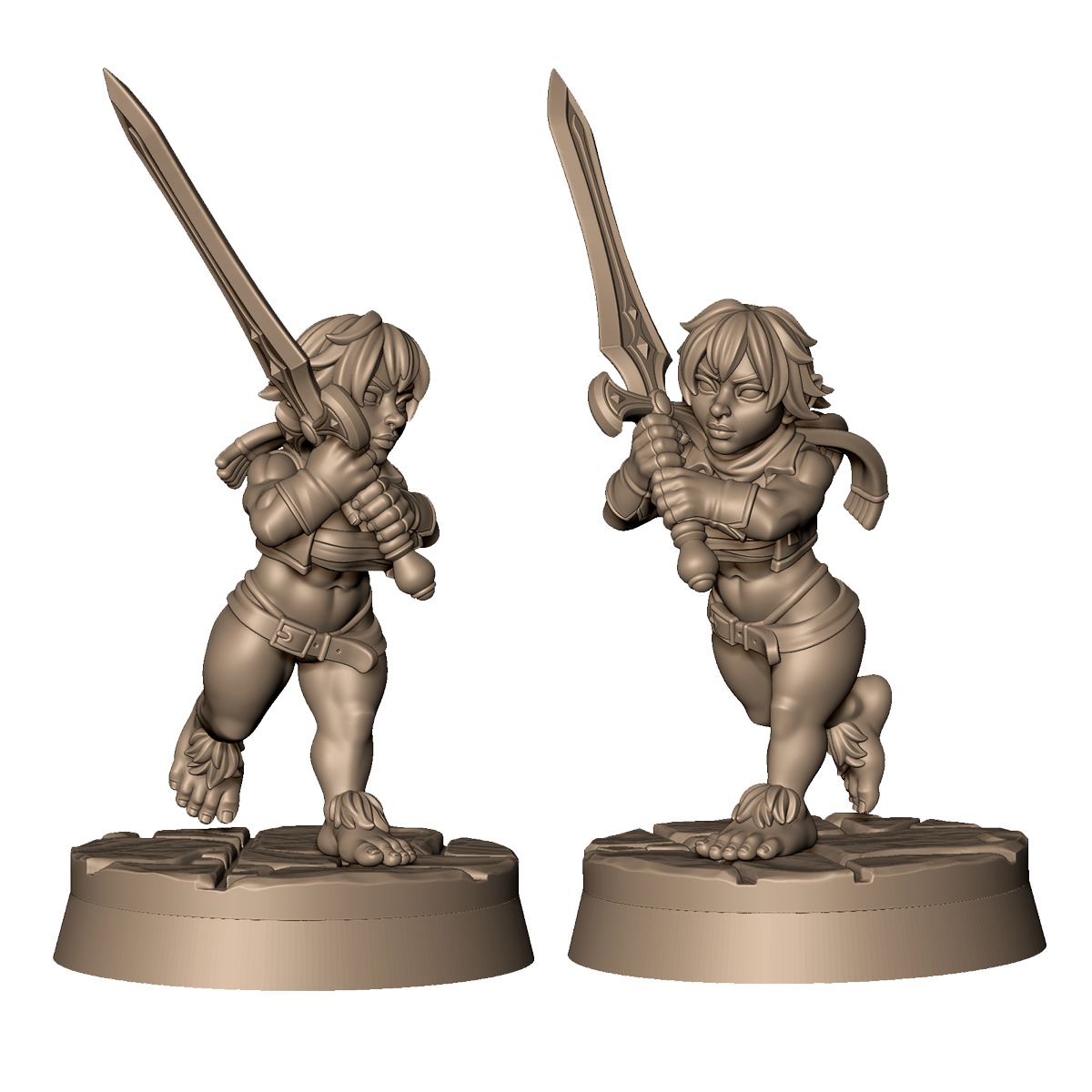 Halfling Warrior 2 by Menagerie Miniature