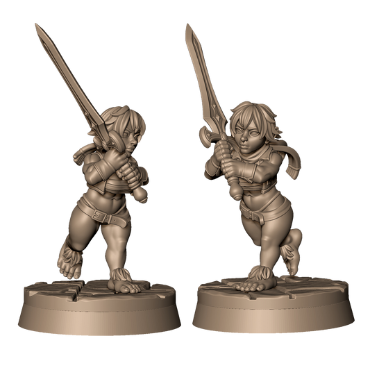 Halfling Warrior 2 by Menagerie Miniature