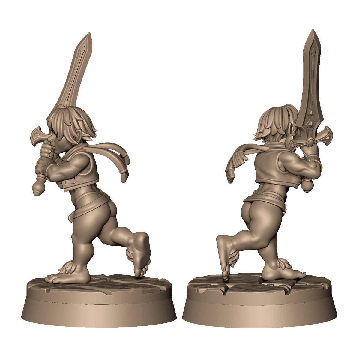 Halfling Warrior 2 by Menagerie Miniature