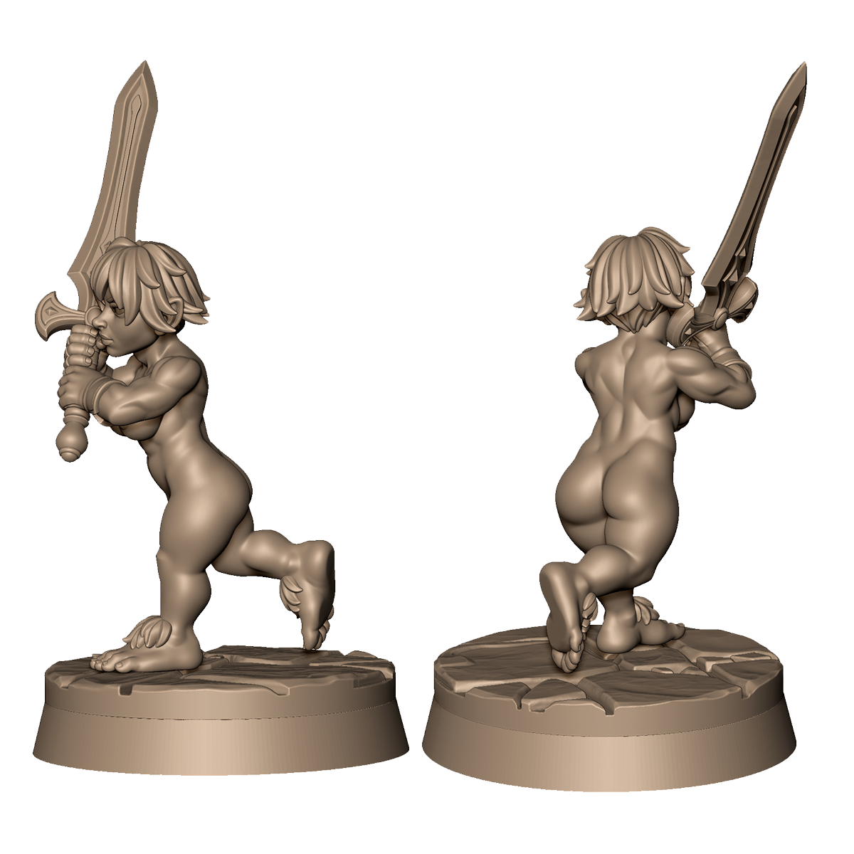 Halfling Warrior 2 by Menagerie Miniature