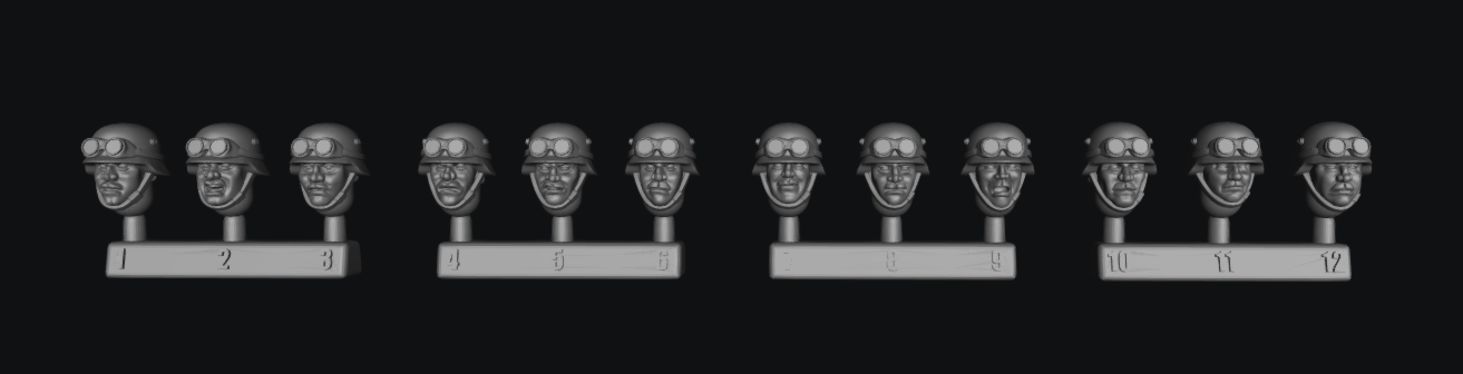 Afrika Korps Head Swap Option Schutzen by W3 Wargaming
