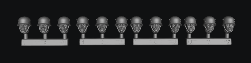 Afrika Korps Head Swap Option Schutzen by W3 Wargaming