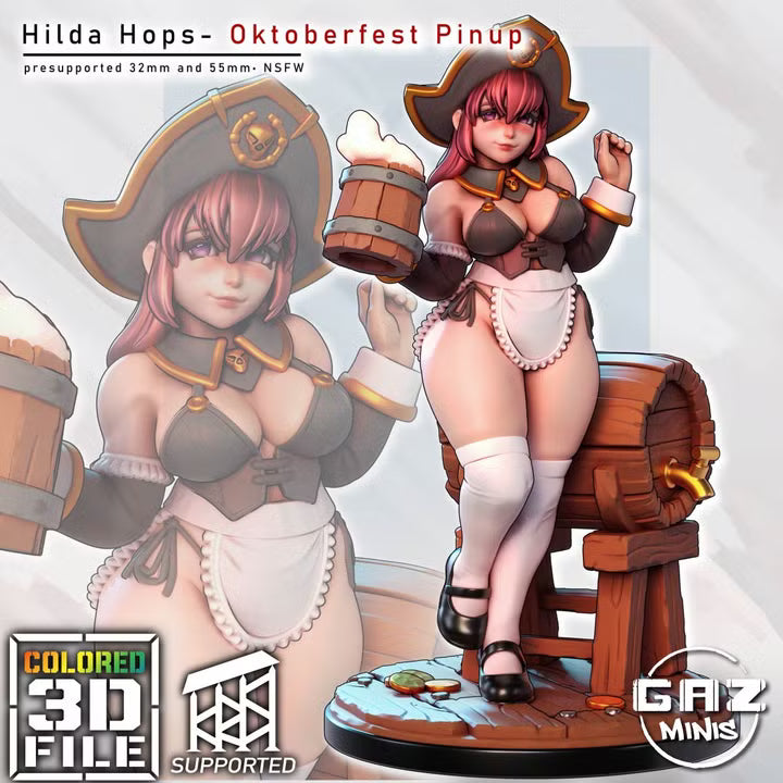 Hilda Hops – Oktoberfest Pinup by Gaz Minis